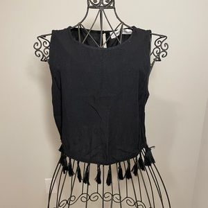Black Tasseled top from Impeccable Pig